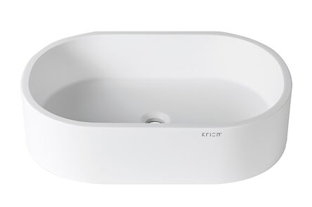 Krion Solid Surface spoelbak 3-way snow white b414 60x40 1100 on top