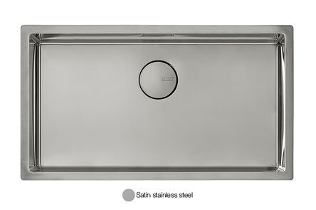 Krion Solid Surface spoelbak style satin (rvs) sc808 74x40