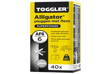 toggler af6 alligator plug met flens 40st