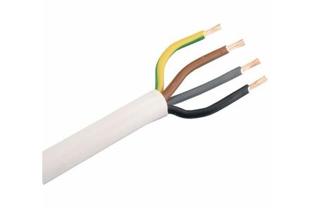kabel vmvl 4x2,5mm² wit 3m