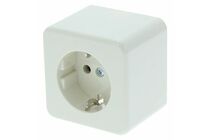 BERKER Opbouw Contactdoos 1-voudig RA Creme