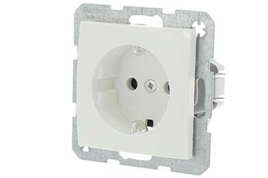 Berker S1 Contactdoos 1-Voudig, Randaarde Inbouw Polarwit 10st