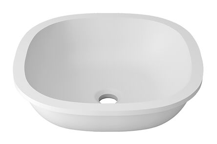 Krion Solid Surface spoelbak unique snow white b604 38x38 1100 e