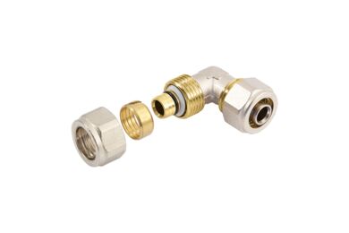 Bonfix kniekoppeling 2x alu-knel 16x16mm