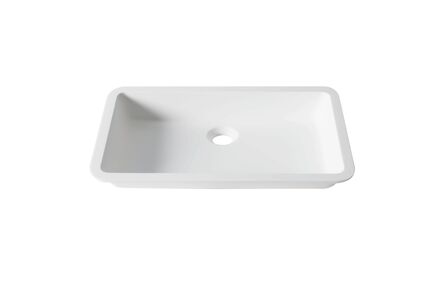 Krion Solid Surface spoelbak basic snow white d801 48x28 1100 e