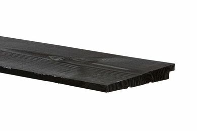 Zweeds Rabat Douglas Fijnbezaagd PEFC  26x200x4000 - Zwart