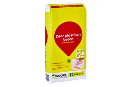 Weber Beamix Betonmortel 135 zeer plastische beton 25kg