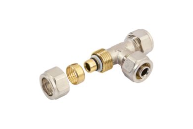 Bonfix t-koppeling 3x alu-knel 16x16x16mm