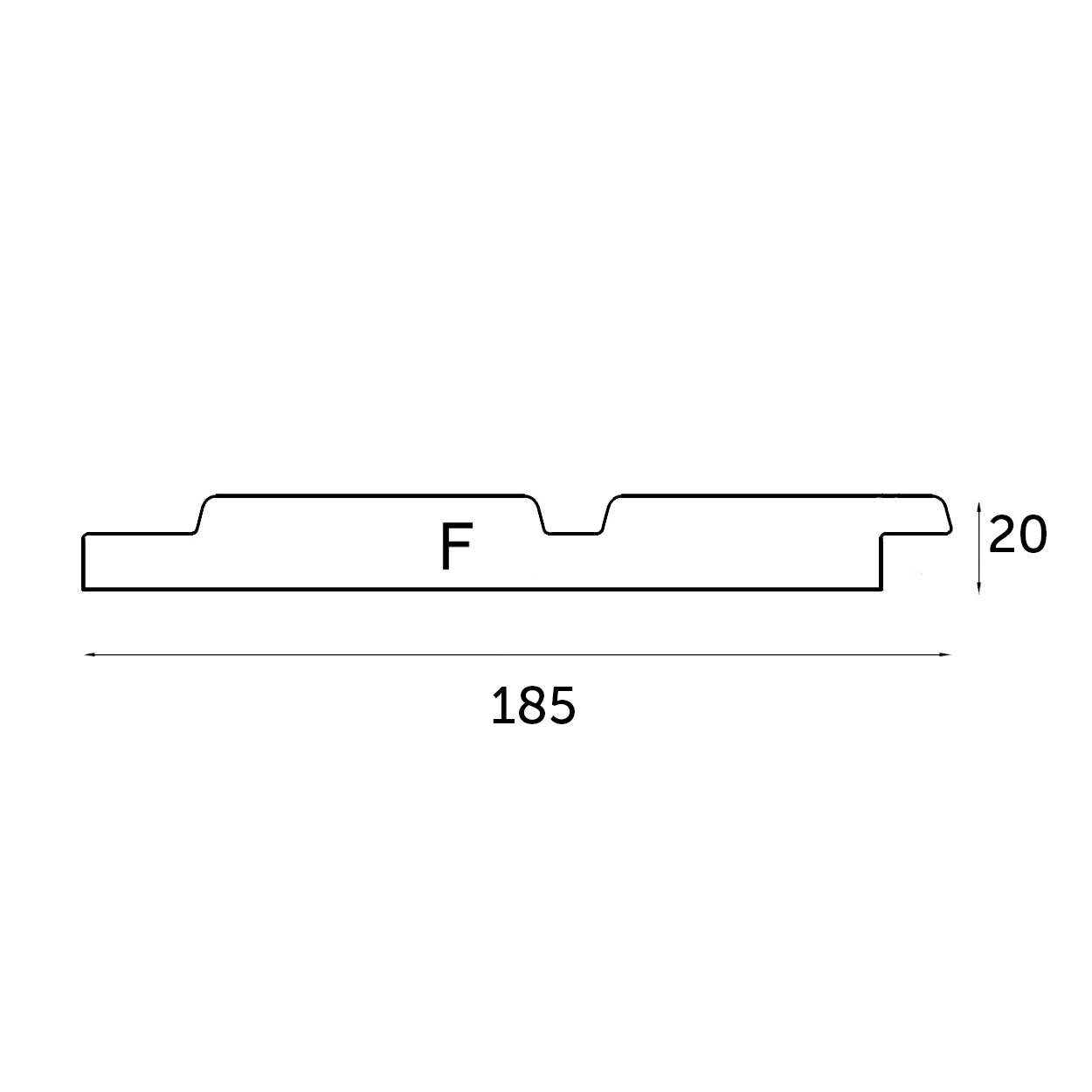 Obèche Noir dubbele channel siding geschaafd grijs gegrond FSC 100% 25x200x1000mm