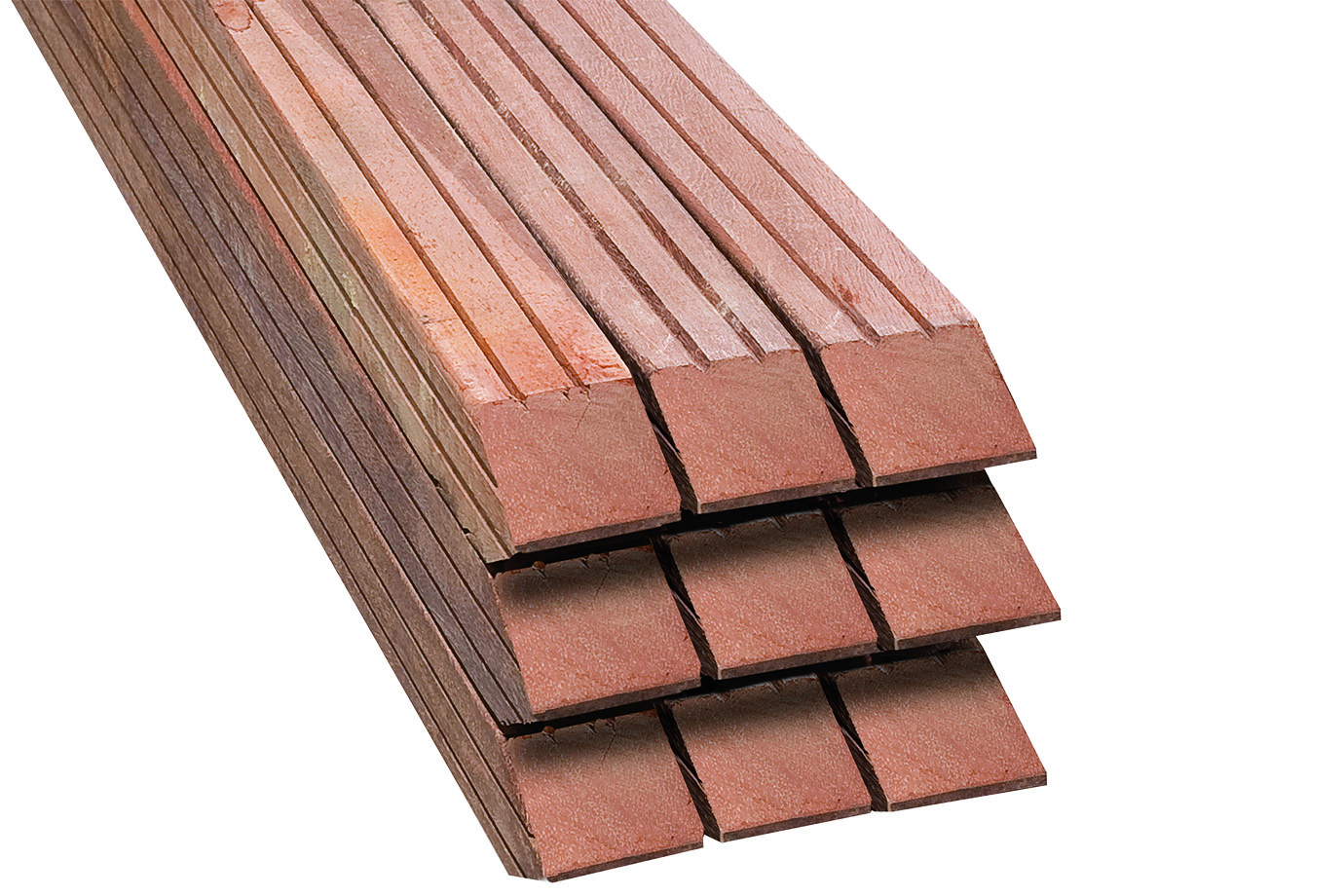  Kapur Paal Geschaafd Geprofileerd Gepunt 68x68x3050mm