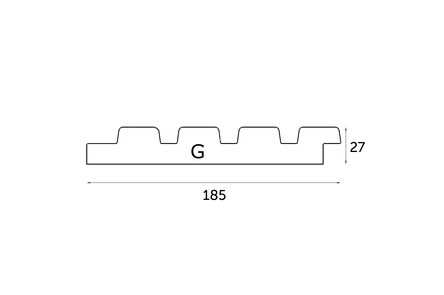 dabé noir lines G4 zwart 32x200x1000mm