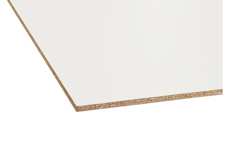 Huisje Missie Ruwe slaap PLASTITEX Spaanplaat Met Witte Melamine Toplaag PEFC 18x2500x1250mm |  Jongeneel