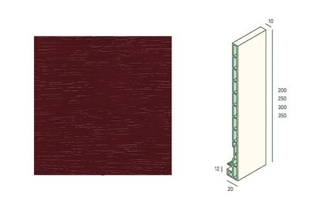 keralit dakrandpaneel 2825 classic wijnrood 3005 250x20x10 6000mm