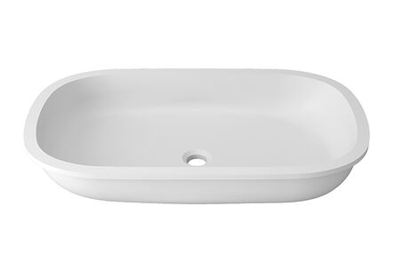 Krion Solid Surface spoelbak unique snow white b814 68x38 1100 e