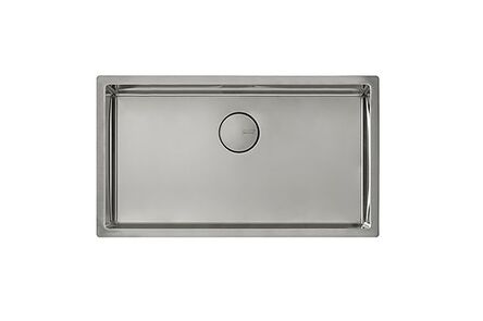 Krion Solid Surface spoelbak style satin (rvs) sc817 74x40