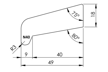 Neuslat Meranti Hardhout Gegrond, model N40 FSC 18x55x4000mm