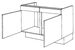 BRUYNZEEL Atlas Gootsteenkast 2 Deuren FSC 570x1000mm - Wit