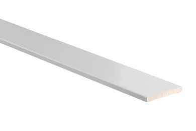 Q-PINE Qlassic Plint Recht Grenenhout B Gegrond PL1 FSC Afgelakt 12x120x4800mm - Wit