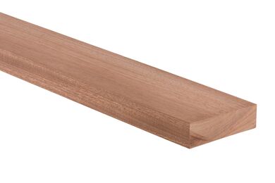 Plank Meranti B Hardhout KD Gedroogd Ruw PEFC 25x300x4000mm
