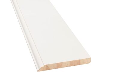 Q-PINE Qlassic Luxe Plint Grenenhout B Gegrond QP12 FSC 18x140x4800mm - Wit