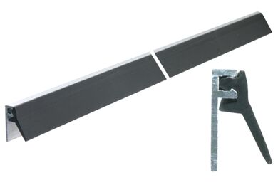 ELLEN Inbouwprofiel Binnen-/Buitendraaiend AIB4-N-AR Zwart Aluminium Met PVC 3000mm