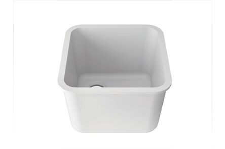 Krion Solid Surface spoelbak basic snow white l601 40x40 1100 e