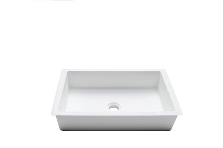 Krion Solid Surface spoelbak basic snow white b810 48x28 1100 e