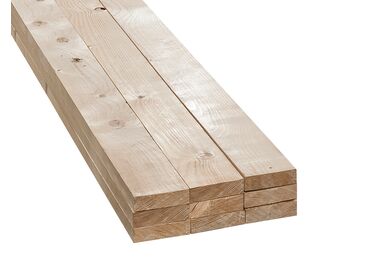 Plank Vurenhout C Geschaafd 4 rechte hoeken FSC 32x75x4800mm