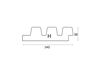 frake noir onbehandeld lines model g 44x150x4550