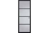 Svedex Glasdeur Superlak NDB900 Satijn glas Diep zwart Stomp Loopslot 930x2315mm