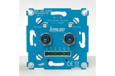ION industries Led dimmer inbouw Druk wissel element 2 Blauw 2x 0.3-200w 1st