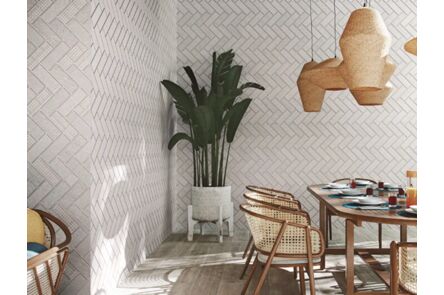Fitwall Cotto wandpaneel mattonella white clay