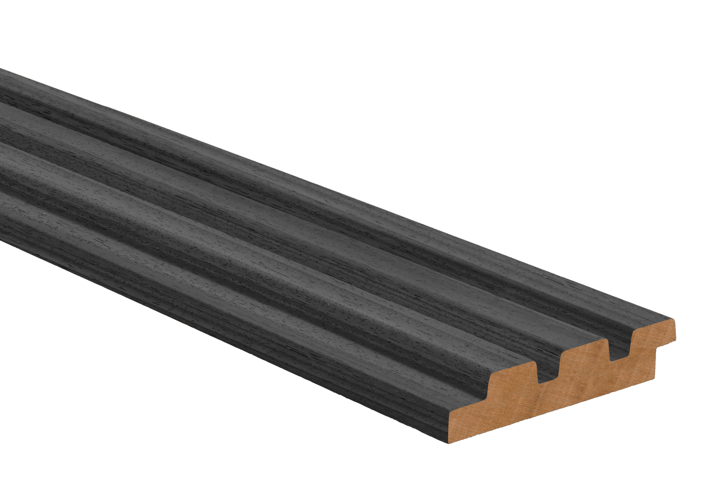 Obèche Noir lines g3 geschaafd zwart gegrond FSC 100% 32x150x1000mm