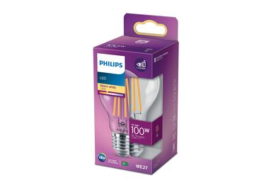 Philips LED-Lamp Classic Helder Warm Wit E27 11W/100W