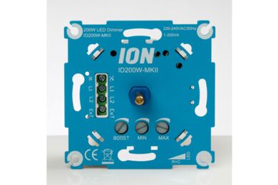 ION industries Led dimmer inbouw Druk wissel element 1 Blauw 0,3-200w 1st