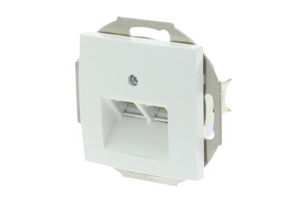 Berker S1 Contactdoos telefoon/data 2x8-Polig Inbouw Polarwit