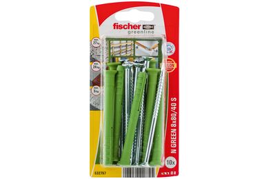 Fischer Nagelplug N Green 80/40 S Verzonken 8x80mm 10st