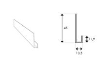 Trespa Pura Proface YOIN-U Eindprofiel Gevelstrook PU08 Romantic Walnut Trespa Pura Proface YOIN-U Eindprofiel Gevelstrook PU08 Romantic Walnut