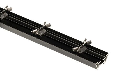 noir fix-clip aluminium zwart model e67 2297 pakket 12st