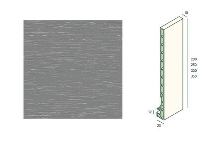 keralit dakrandpaneel 2825 classic grijs 7001 250x20x10 6000mm