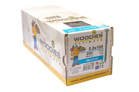 Woodies ultimate schroef verzonken kop torx t20 5x100/60mm verzinkt