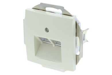 Berker S1 Contactdoos telefoon/data 2x8-Polig Inbouw Creme Kunststof, Metaal 1st