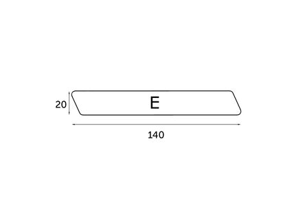 dabé noir rhombus zwart 25x150x1000mm