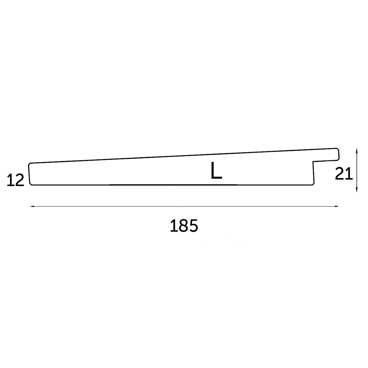 Obèche Noir zweeds rabat geschaafd grijs gegrond FSC 100% 25x200x1000mm