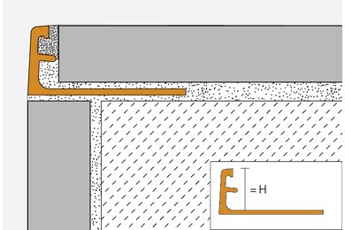 SCHLÜTER Tegelprofiel Jolly-TS Aluminium 11x2500mm - Steengrijs