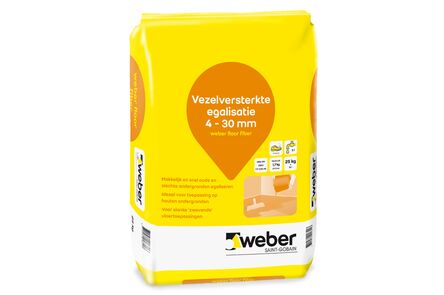 Weber Floor fiber vezelversterkte egalisatie 4-30mm 25kg