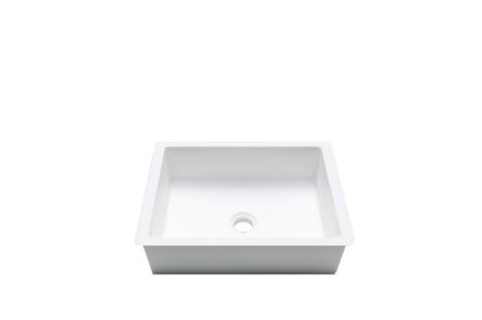 Krion Solid Surface spoelbak basic snow white b811 38x28 1100 e