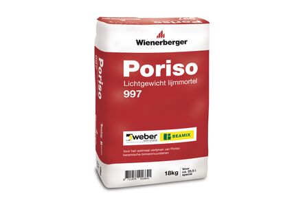 porotherm poriso lichtgewicht lijmmortel 997- 18kg