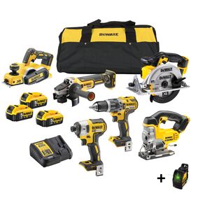 DeWALT actieset DCK668P3-QW + Kruislijnlaser groen