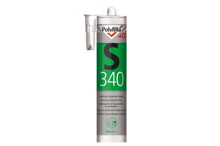 Polyfilla Pro Buitenvoeg Reparatiepasta S340 1 Component Grijs koker 310ml